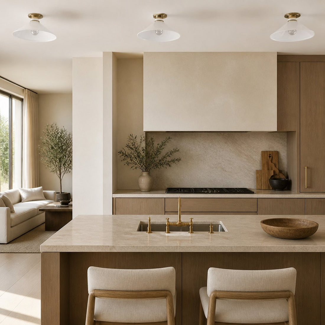 Aurenza Flush Mount – Farmhouse Ceiling Light with Simple Elegant Design