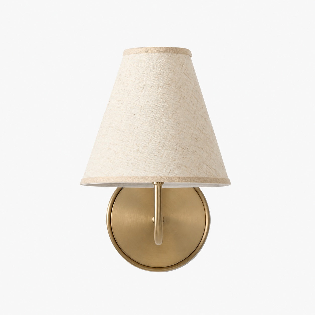 Fibura Sleek Metal Linen Shade Wall Light - Wall-Mounted Art