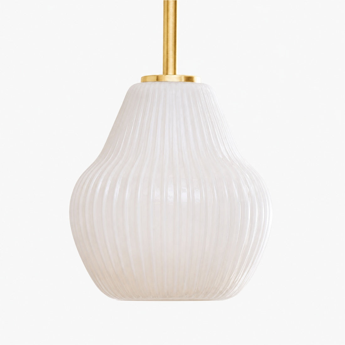 Rivrona Ribbed Pendant – Modern Ribbed Glass Light with Metal Finish