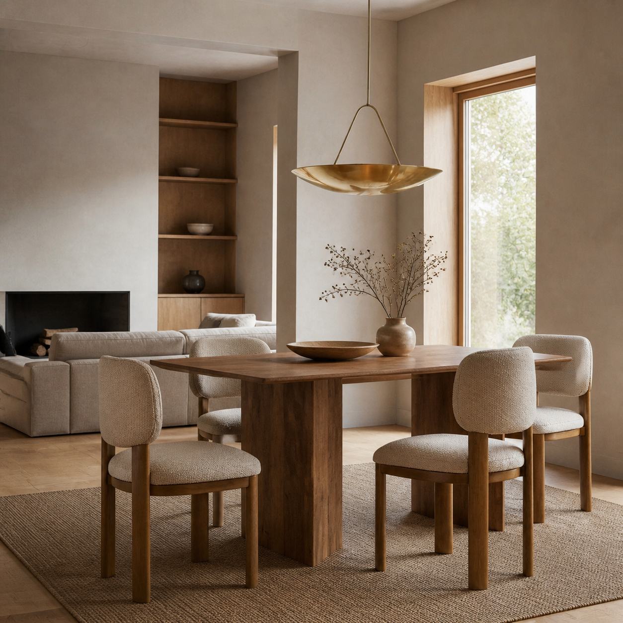 Plara Minimalist Dome Style Hanging Light with Fefined Lines for Home or Commercial Use