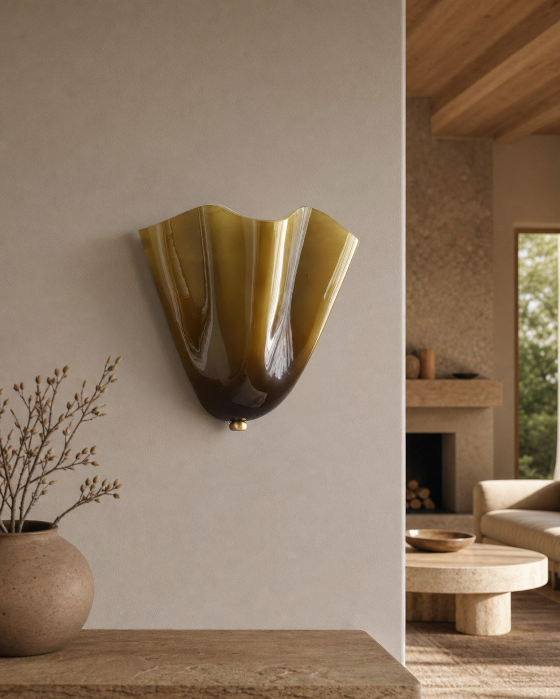 Bellina Modern Wall Light - Artisanal Glass Vera Lamp for Interior Decor