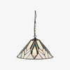 TF Astoria Tiffany Ceiling Pendant – Dimpled Geometric Glass Design for Living Room