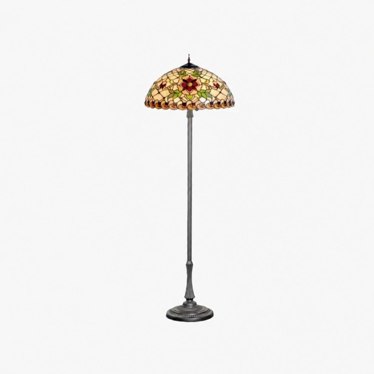 TF Angelique Style Floor Lamp – Handcrafted Glass Shade with Warm Ambience