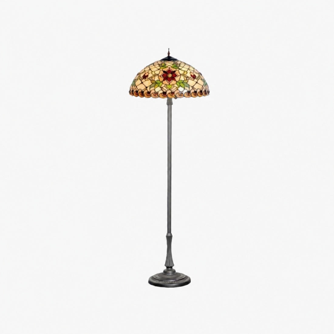 TF Angelique Style Floor Lamp – Handcrafted Glass Shade with Warm Ambience