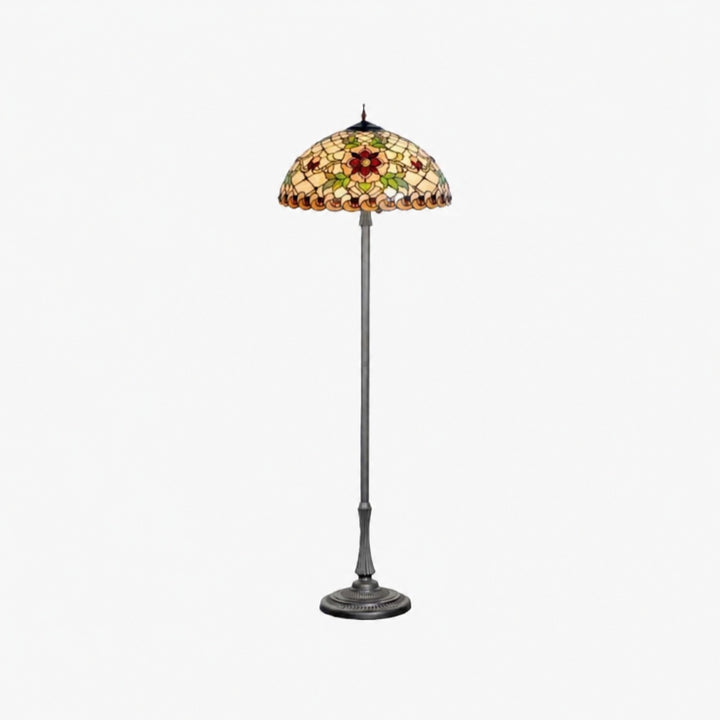 TF Angelique Style Floor Lamp – Handcrafted Glass Shade with Warm Ambience