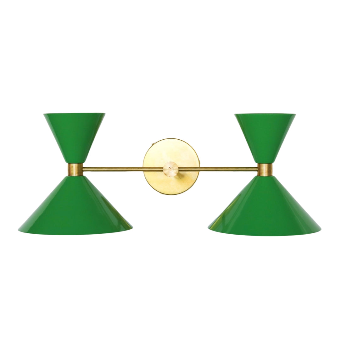 Double Cone Wall Sconce Light - Brass Finish Hourglass Style for Home