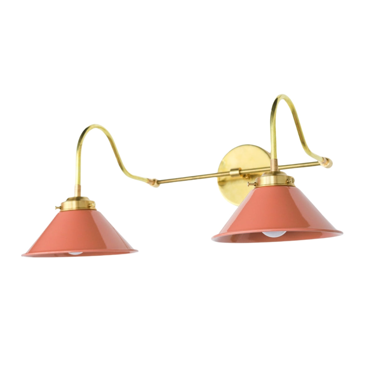 Various Colors Double Wall Sconce Light - Elegant Cone Shade