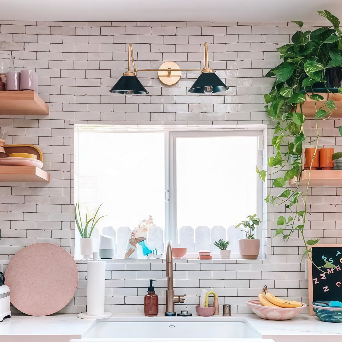 Various Colors Double Wall Sconce Light - Elegant Cone Shade