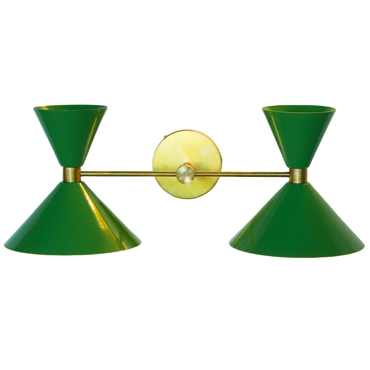 Double Cone Wall Sconce Light - Brass Finish Hourglass Style for Home