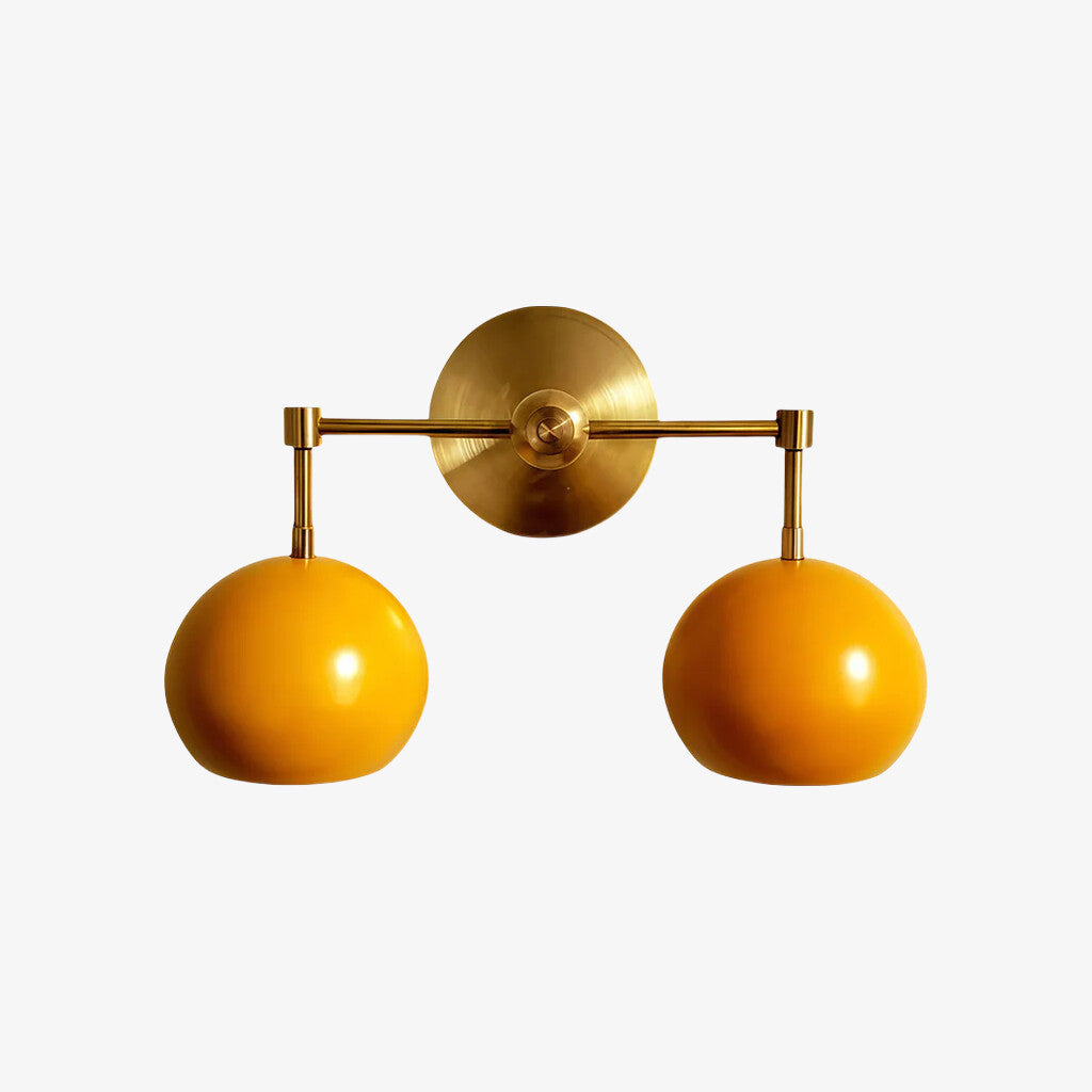Sunshine Yellow Shades Sconce - Bubble Pop Vanity Wall Light For Bedroom