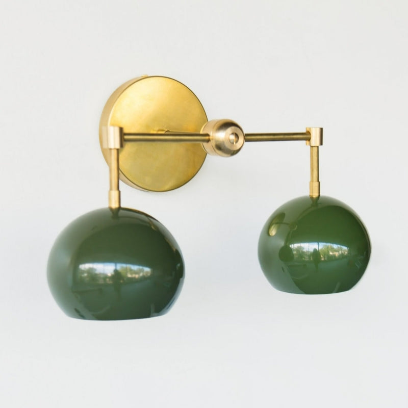 Spring Green Shades Sconce - Double Bubble Pop Vanity Wall Light
