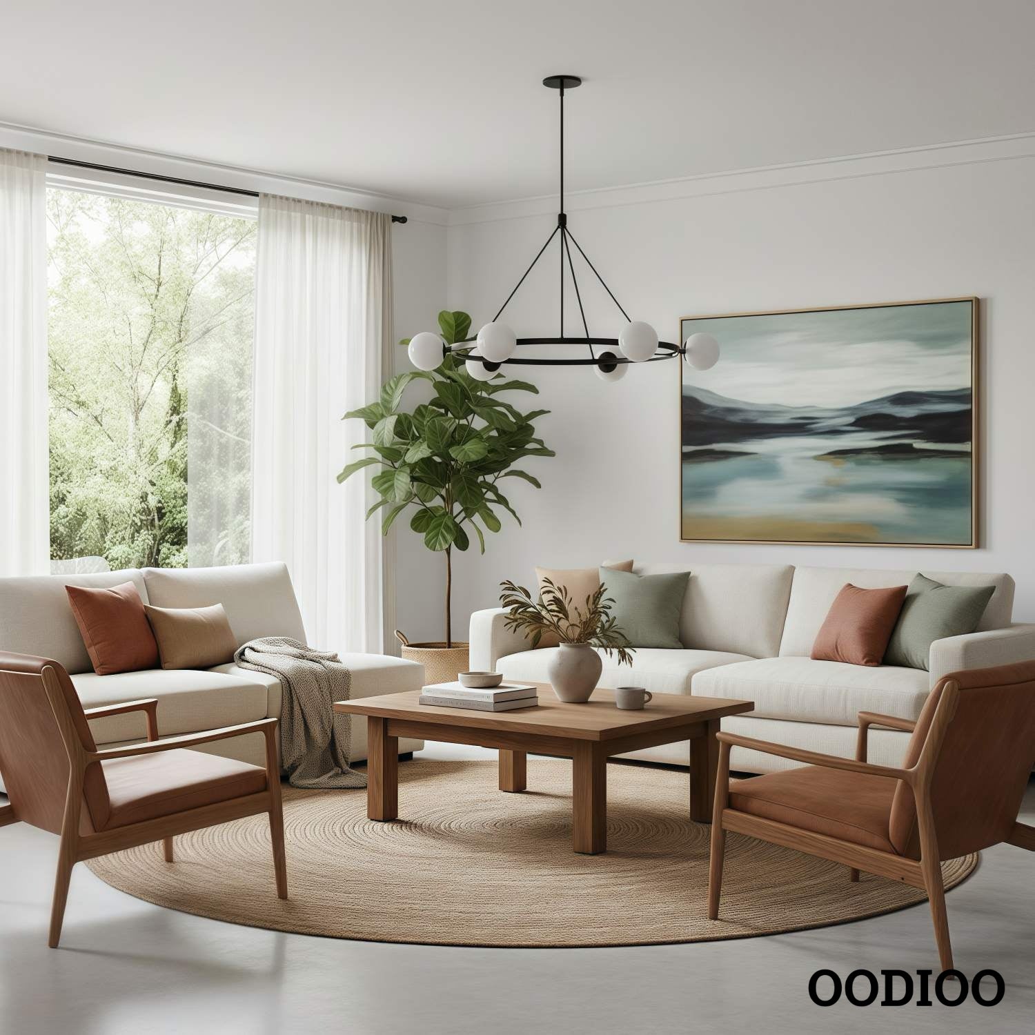 Brelia Elegant Modern Globe Chandelier - Multi Heads Light Fixture for Residential and Commercial Spaces