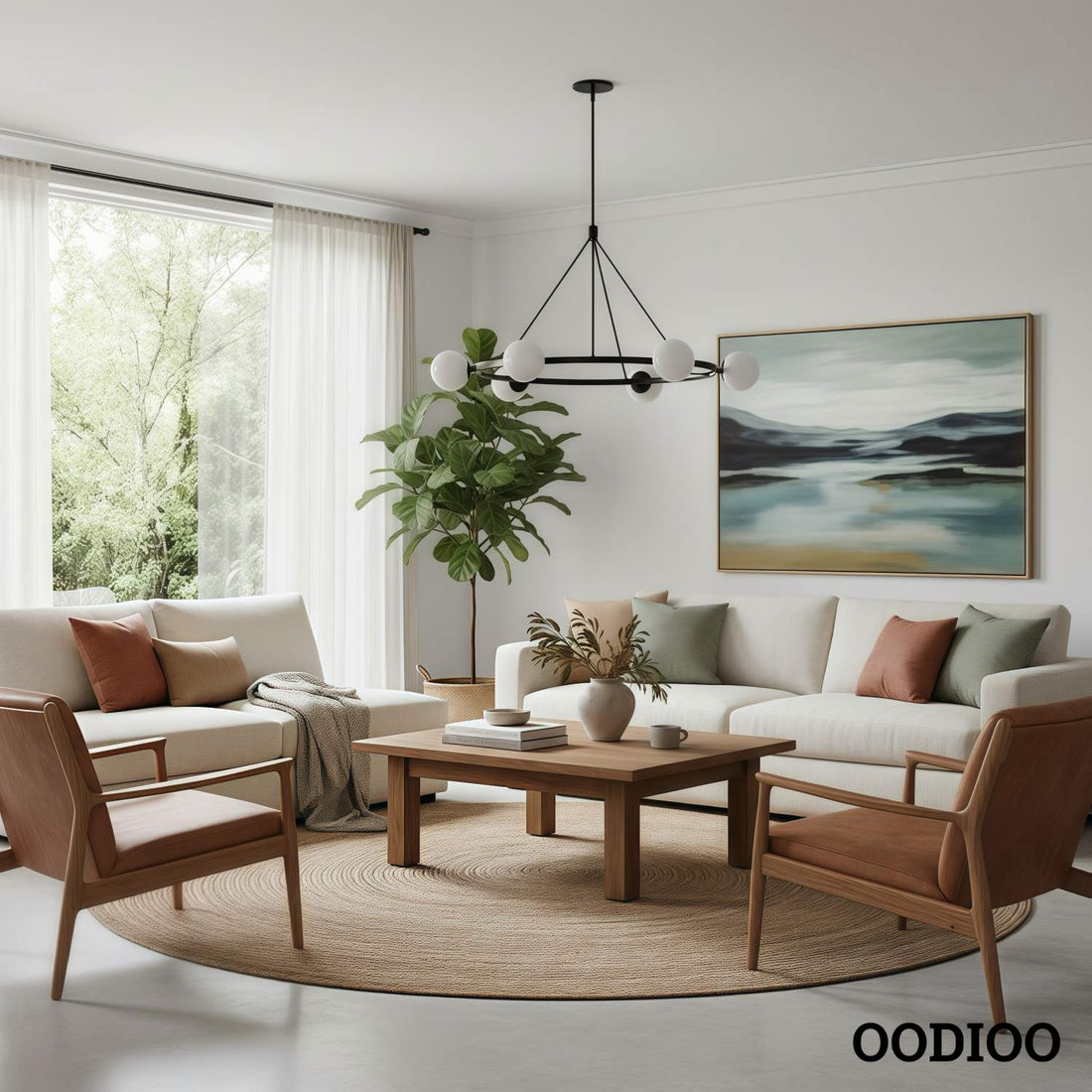 Brelia Elegant Modern Globe Chandelier - Multi Heads Light Fixture for Residential and Commercial Spaces