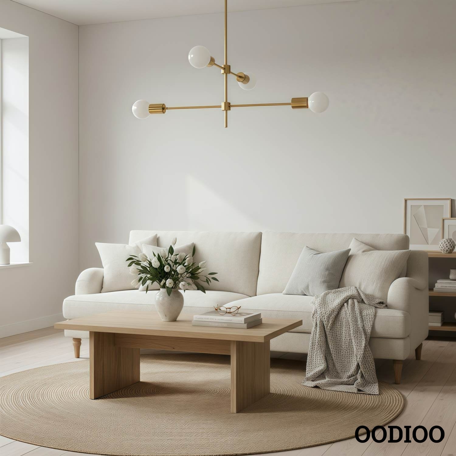 Lumen Mid - Century Globe Chandelier – Elegant Statement Light for Living Room