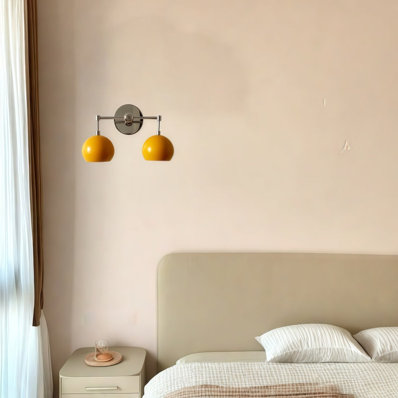 Sunshine Yellow Shades Sconce - Bubble Pop Vanity Wall Light For Bedroom