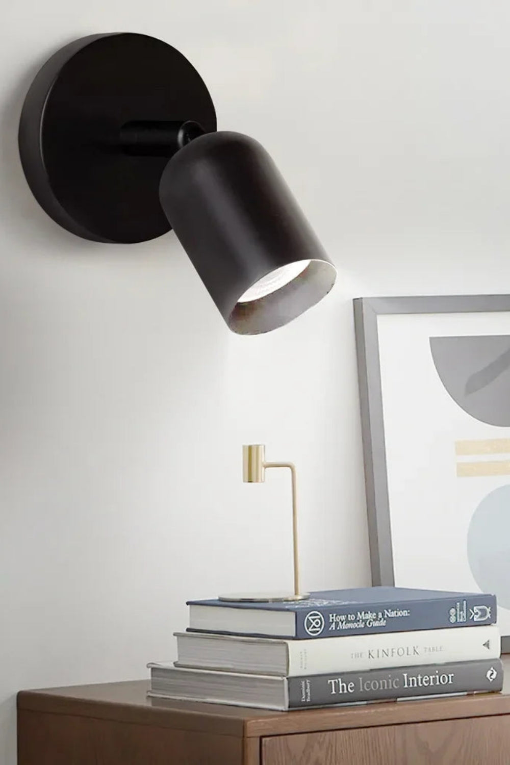 Cream Barrel Gimbal Head Wall Sconce