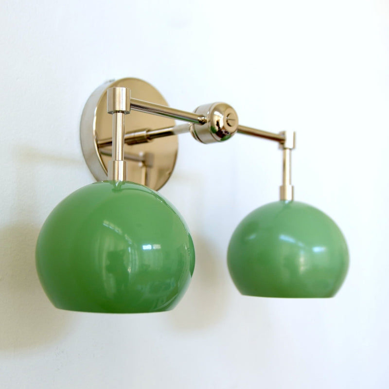 Spring Green Shades Sconce - Double Bubble Pop Vanity Wall Light
