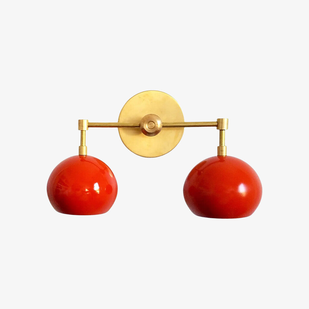 Orange Peel Wall Sconce - Double Bubble Vanity Bath Wall Light