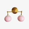 Daisy Wall Sconce - Double Globe Bubble Metal Multicolor Bath Light