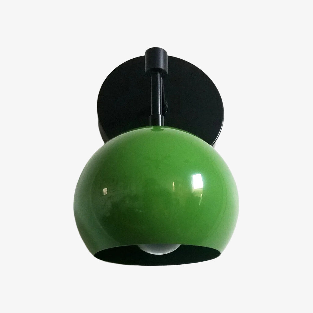 Vintage Inspired Spring Green Globe Wall Sconce