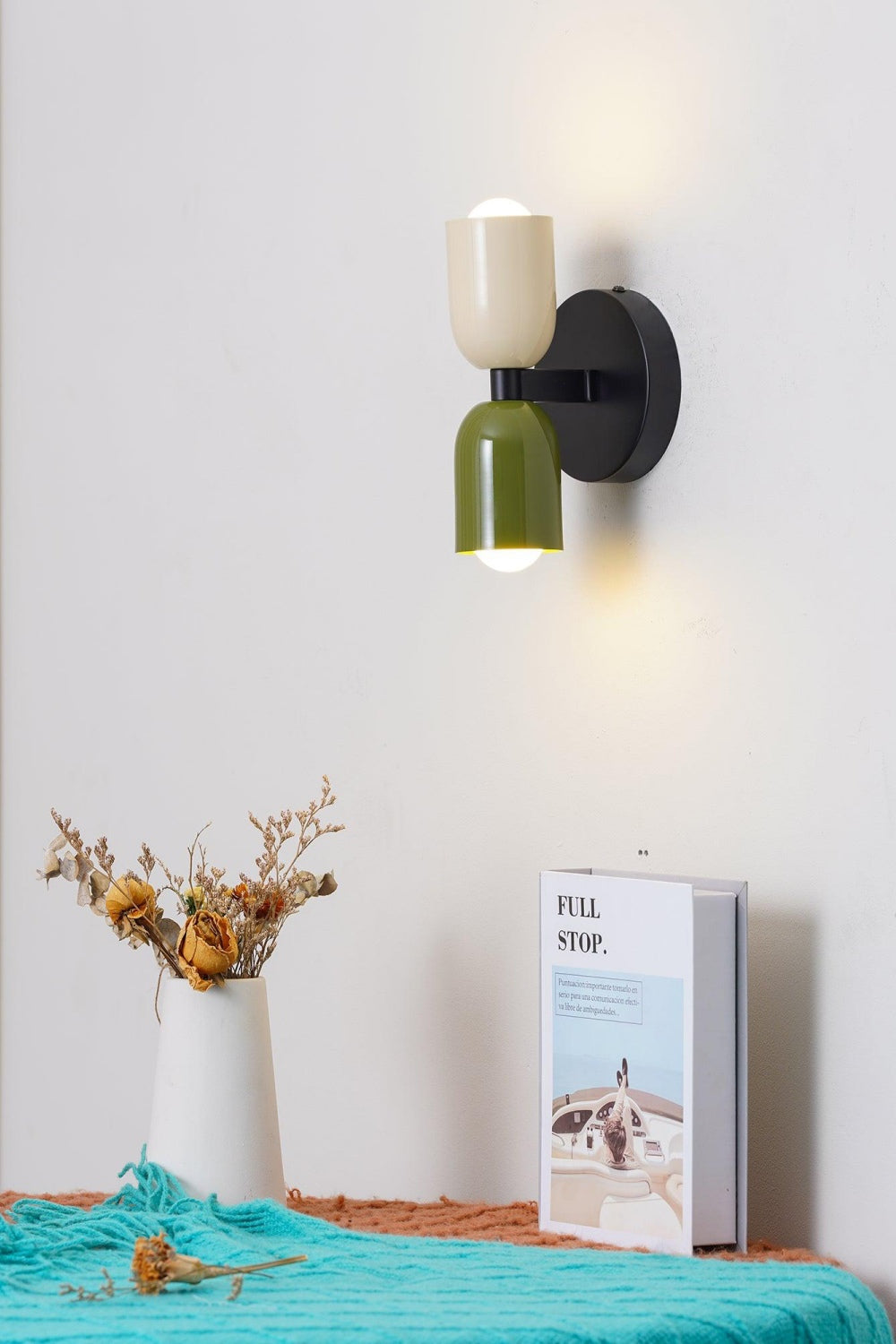 Double head macaroon color up and down wall sconce