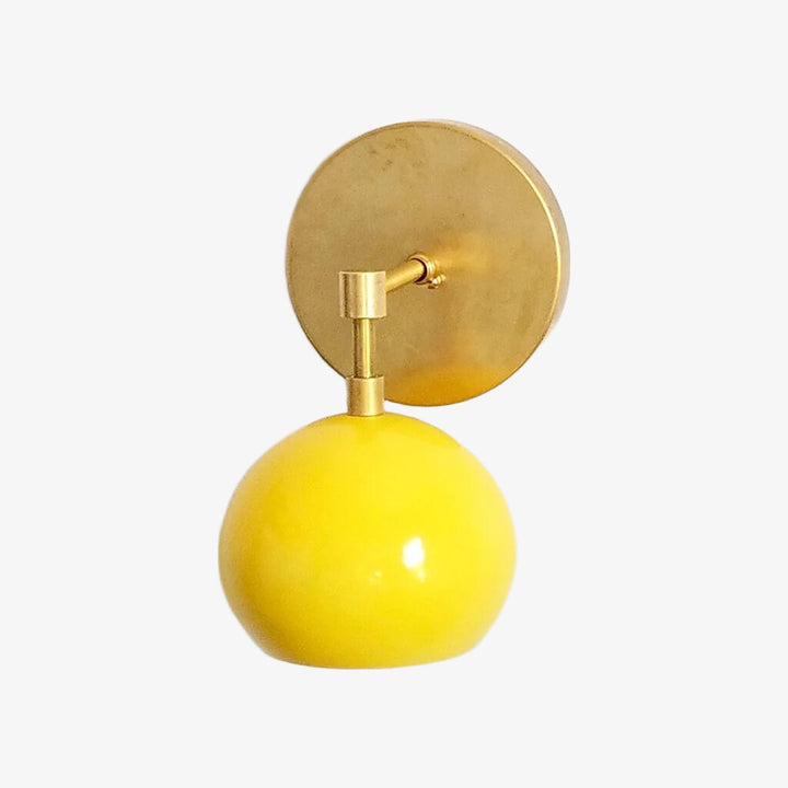 Accent Lighting Globe Wall Sconce in Sunshine Yellow