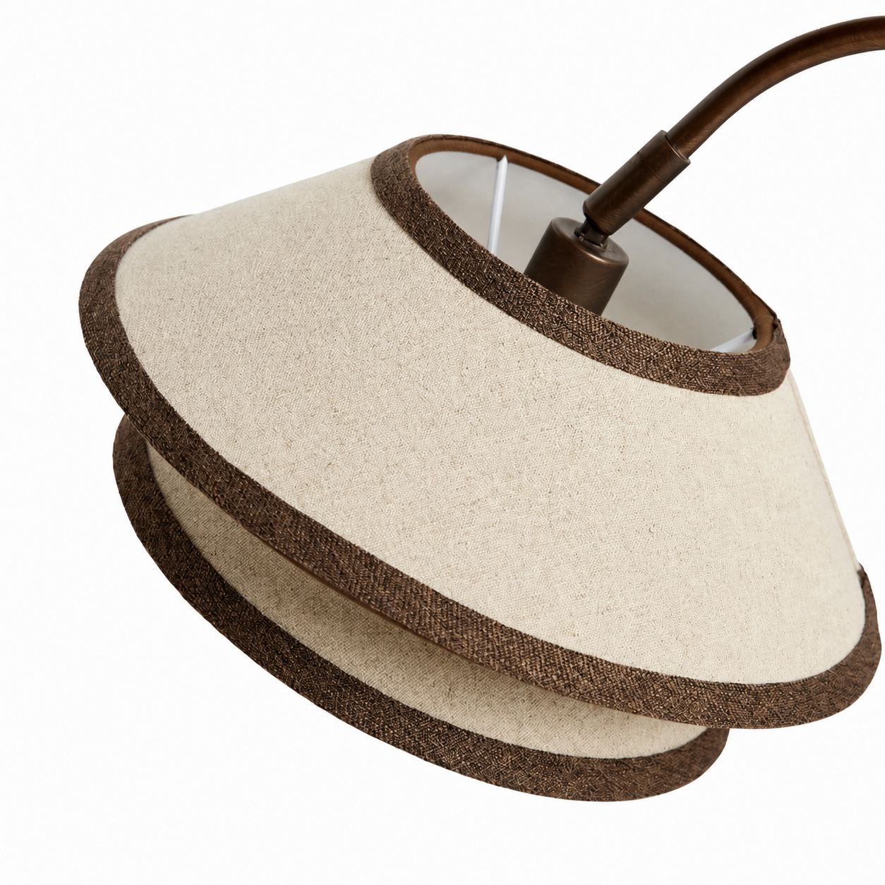 Tarivon Stacked Table Lamp – Modern Antique Linen Shade for Bedroom & Living Room
