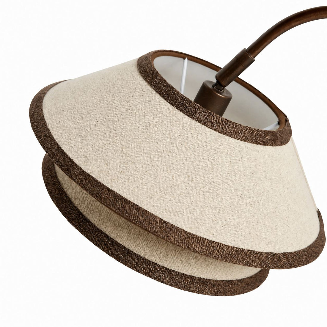 Tarivon Stacked Table Lamp – Modern Antique Linen Shade for Bedroom & Living Room
