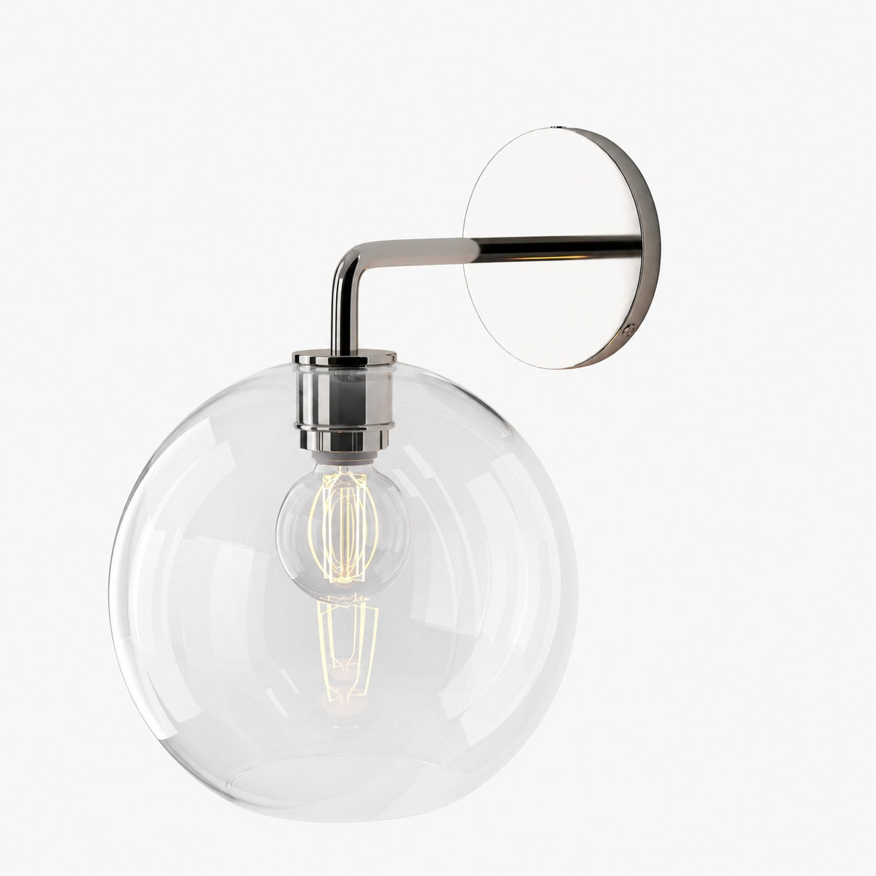 Selvion Artistic Globe Sconce Light - Handcrafted Glass Sculptural Wall Fixture