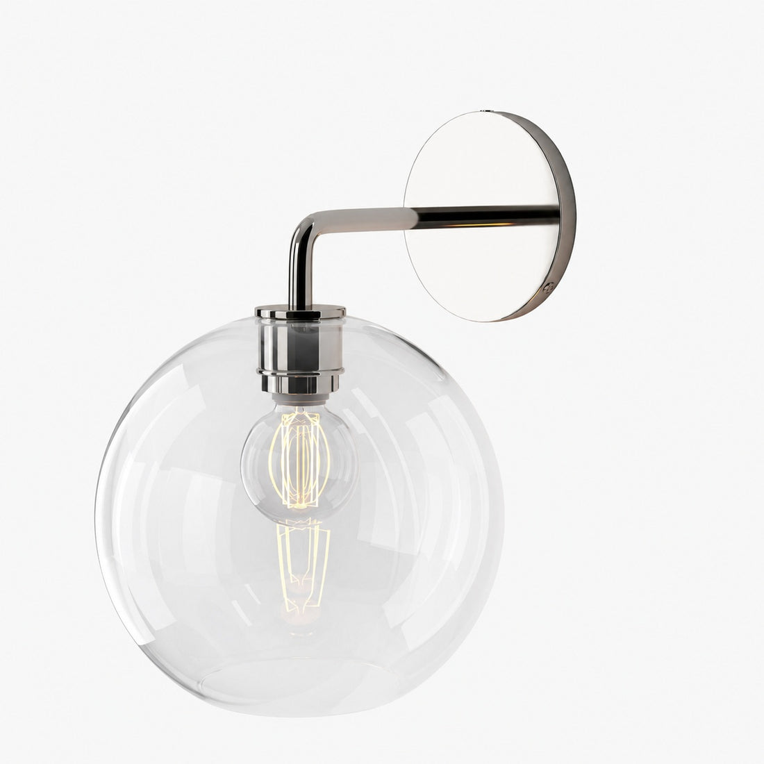 Selvion Artistic Globe Sconce Light - Handcrafted Glass Sculptural Wall Fixture