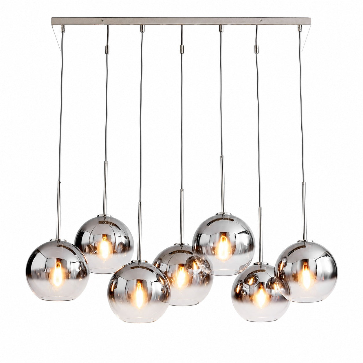 Selvion Elegant 7-Light Globe Chandelier – Glass Pendant Light