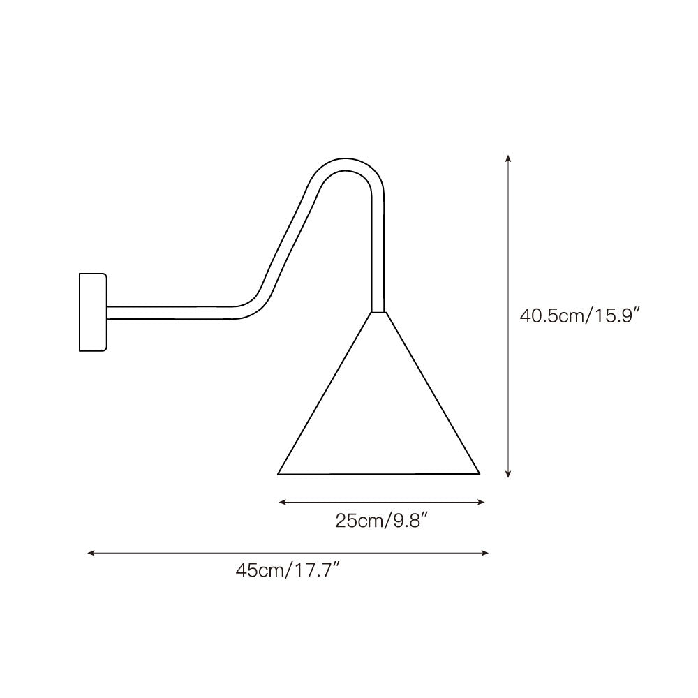 Ivoran Wall Sconce - Metal Acrylic Cone LED Wall Lamp for Living Room