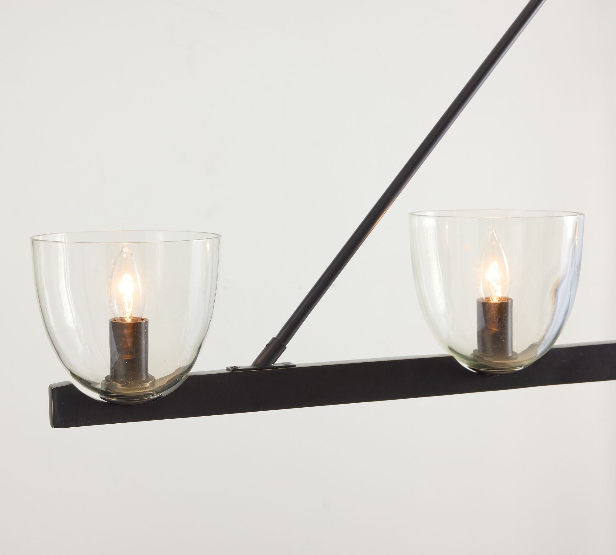 Auria Hand-blown Glass Metal Chandelier - Contemporary Brass Design