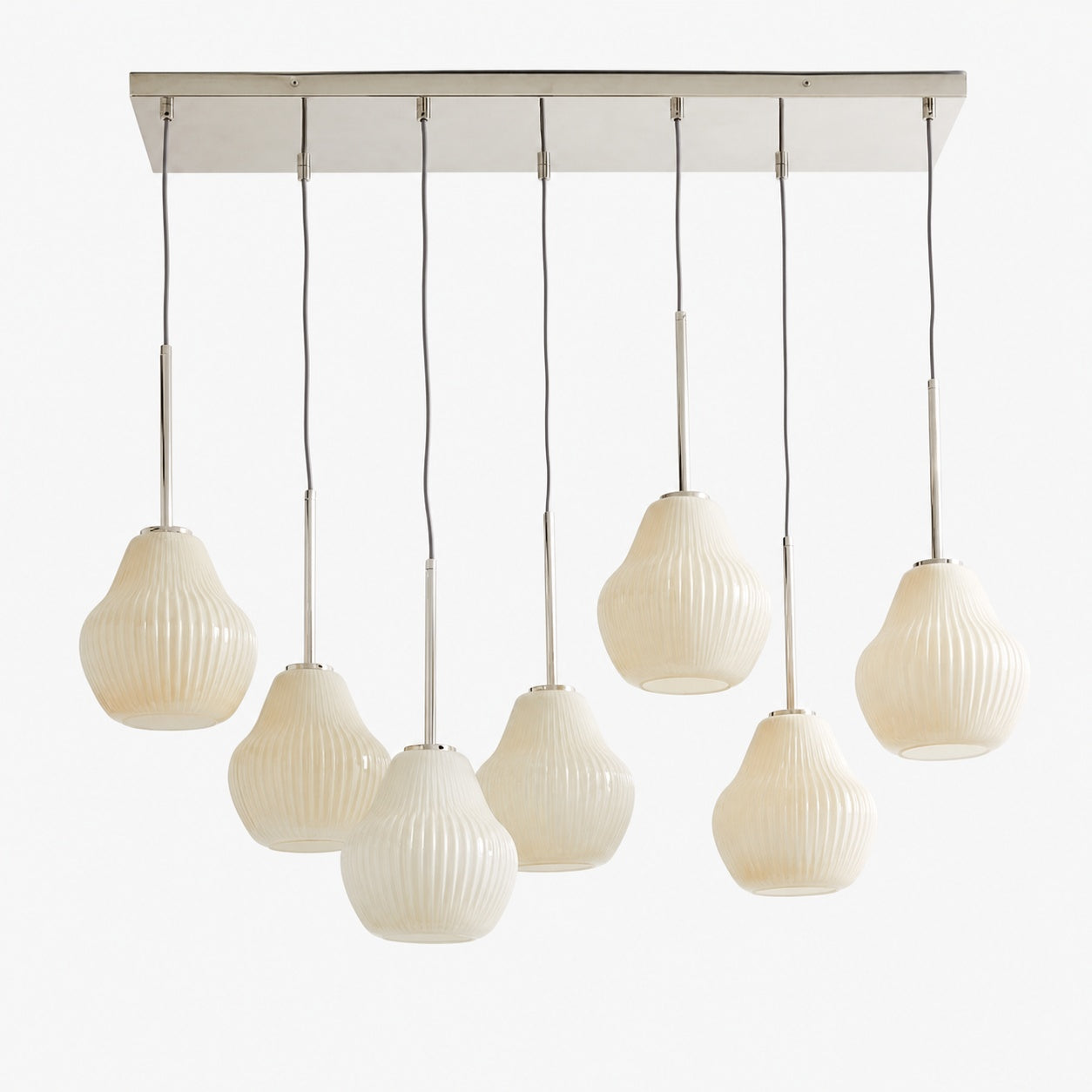 Rivrona Contemporary 7-Light Chandelier - Modern Glass Lighting for Dining Rooms