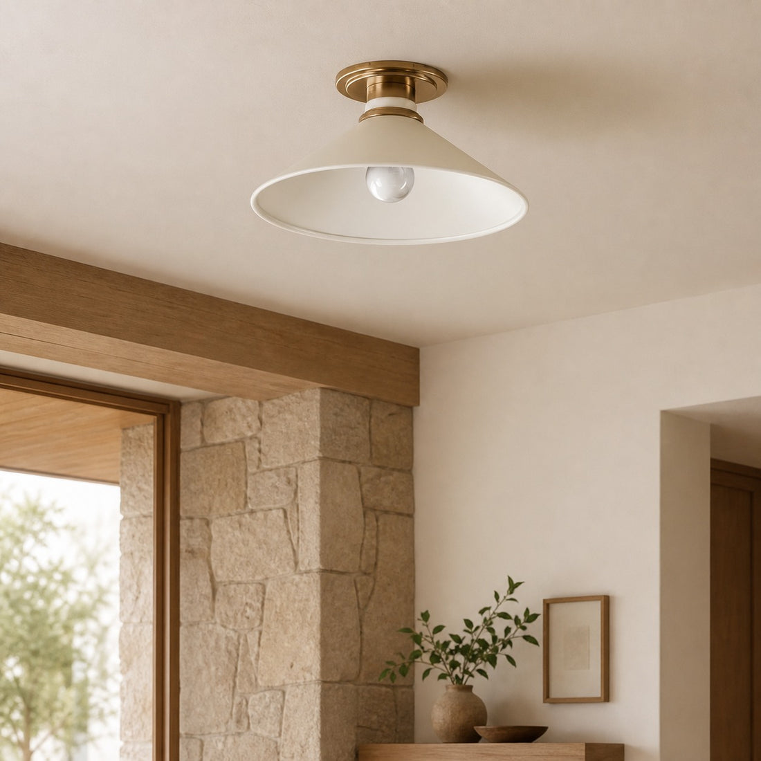 Aurenza Timeless Flush Mount Light - Farmhouse Design with Simple Elegant Charm