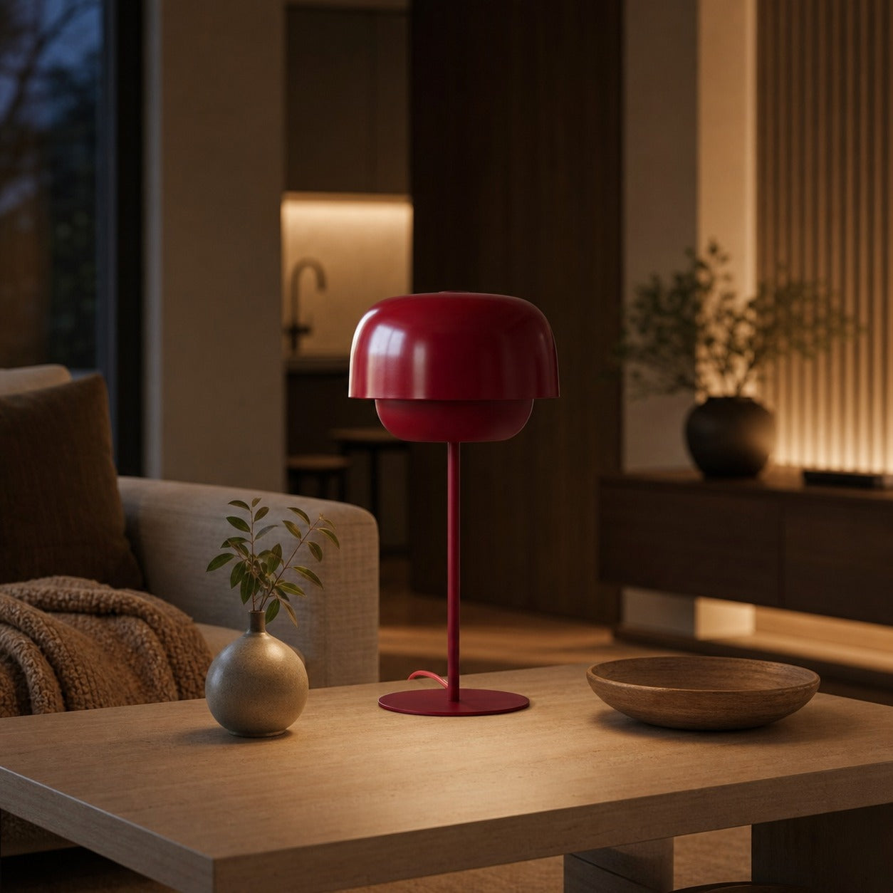 Clinco Contemporary Metal Table Lamp- Retro-Inspired Dome Design