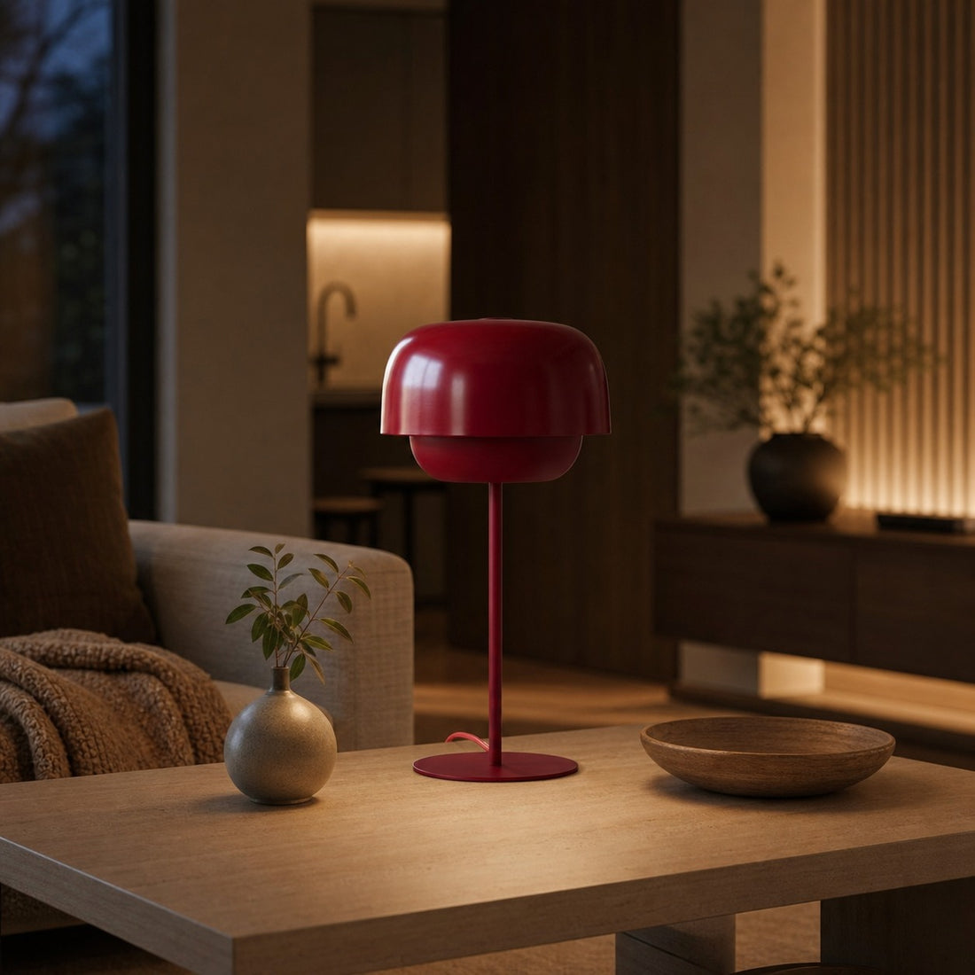 Clinco Contemporary Metal Table Lamp- Retro-Inspired Dome Design