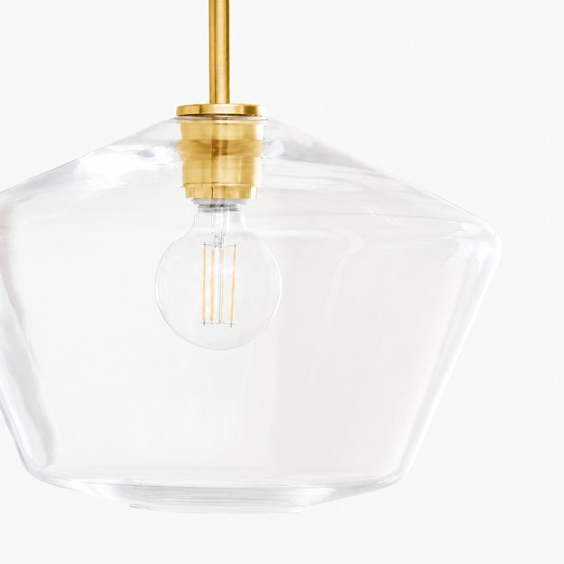 Merin Transparent Glass Sculpture Geometric Chandelier