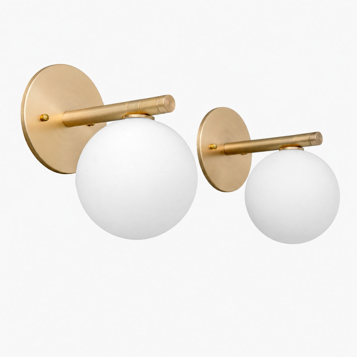 Glorica Glass Wall Sconce - Frosted Globe Light