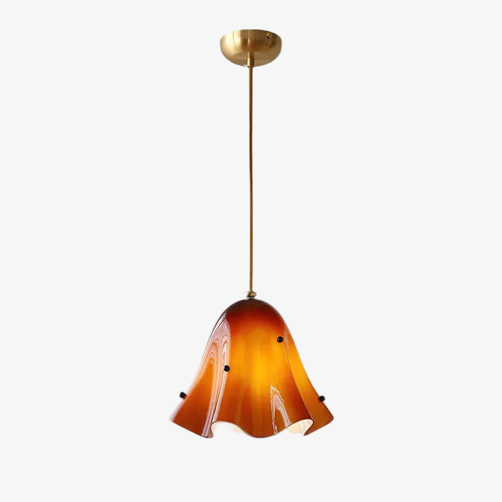Bellina Artistic Glass Pendant Light - Modern Bloom Inspired Hanging Ceiling Lamp