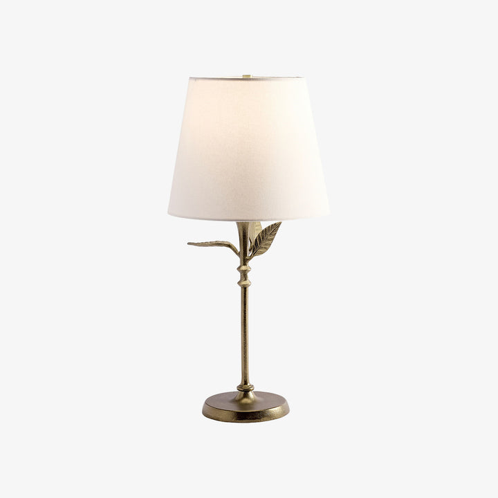 Roven Vintage Forged Iron Table Lamp - Botanical Pattern and Soft Linen Glow for Modern Interiors