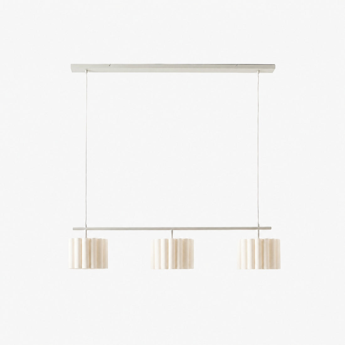 Velura Linear Pendant Light - Natural Linen Shade for Warm Ambiance