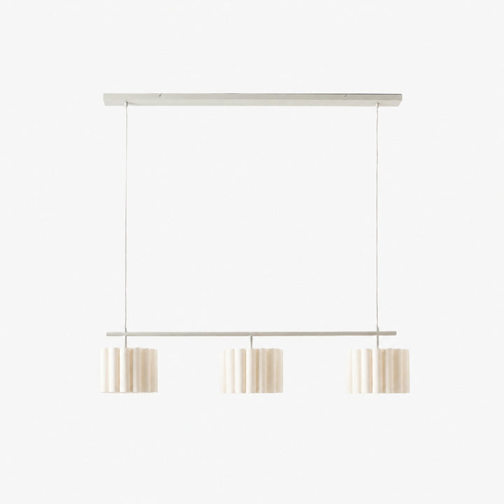 Velura Linear Pendant Light - Natural Linen Shade for Warm Ambiance