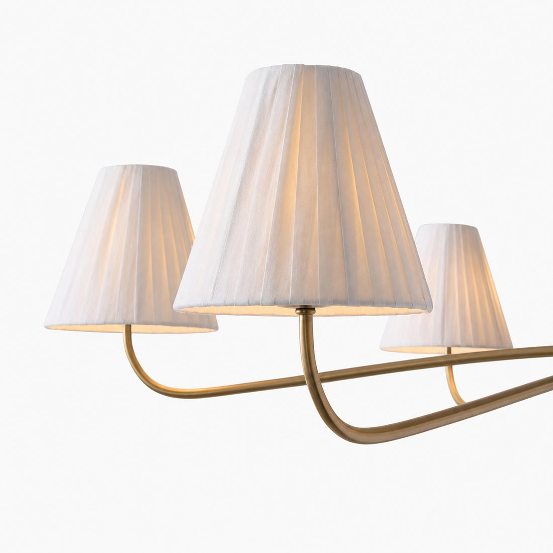 Fibura Metal Modern Linen Shade Linear Chandelier - Clean Lines