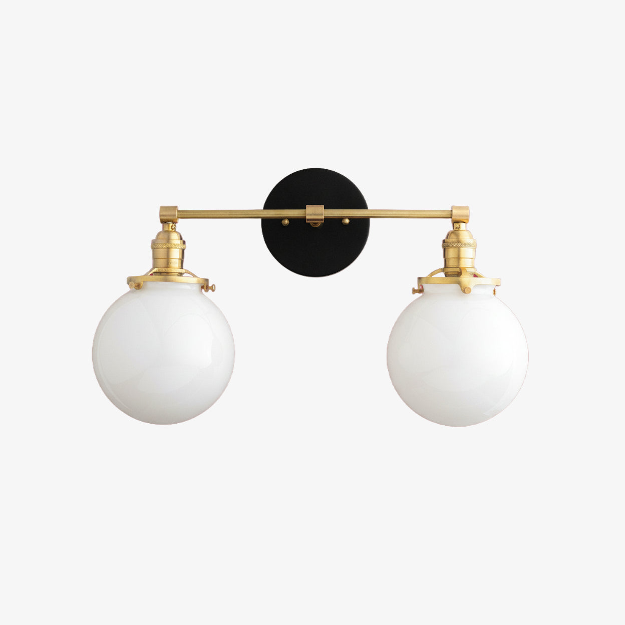 Lumio Globe Glass Globe Vanity Light - Modern Two Light Bathroom Sconce