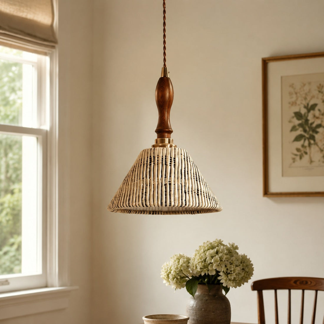 Wabi-Sabi Fabric Pendant Light