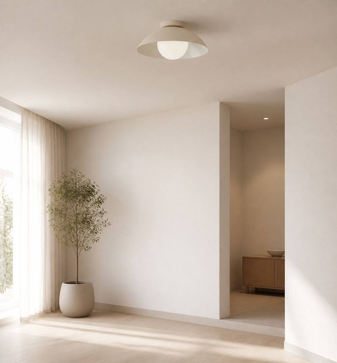 Orblia Minimal Flush Mount Light Fixture - Modern Aesthetic for Home Interiors