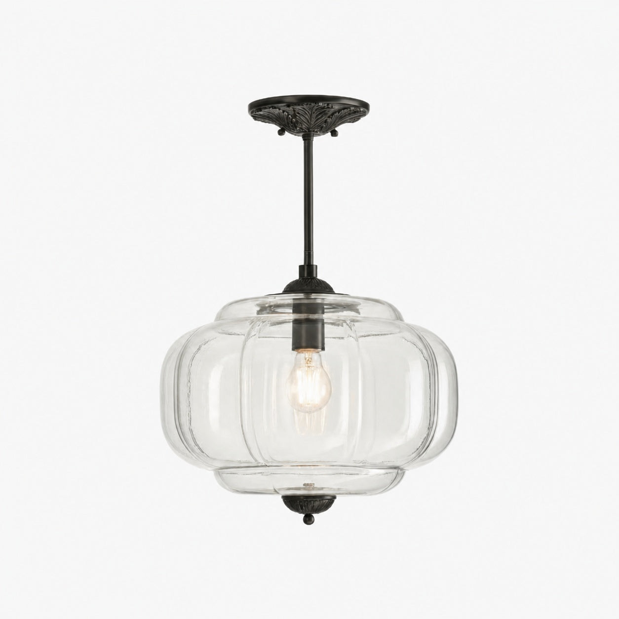 Eloise Vintage Glass Chandelier - Milk Glass Home Accent
