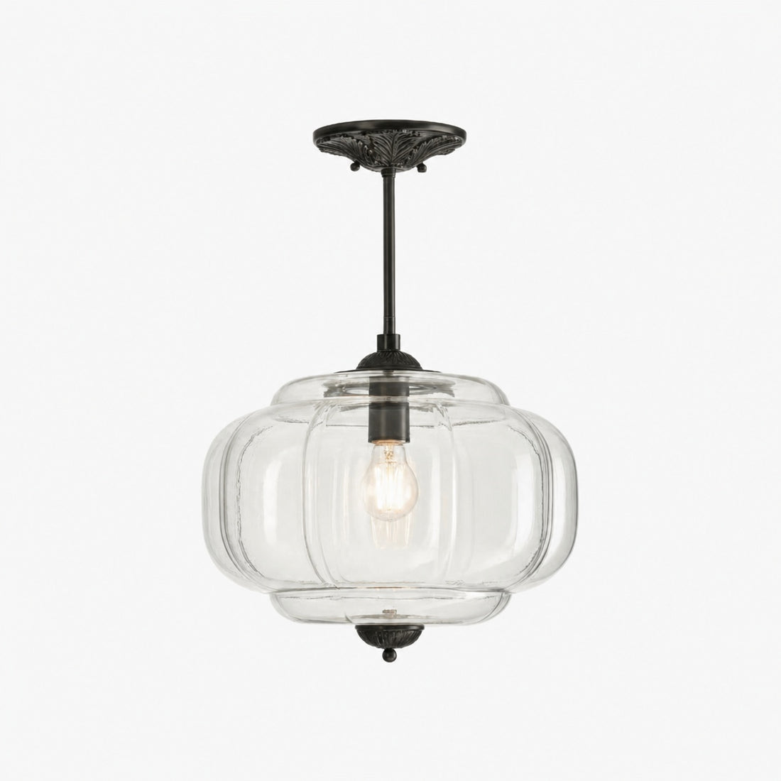 Eloise Vintage Glass Chandelier - Milk Glass Home Accent