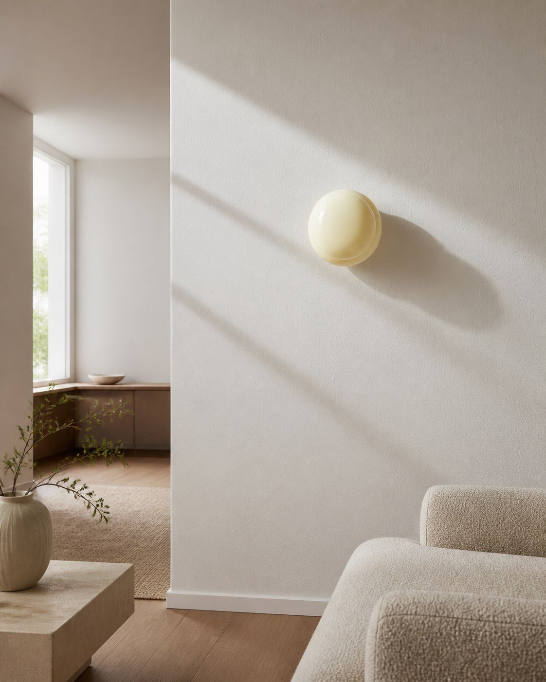 Orra Vintage Opal Glass Wall Lamp - Classic Round Sconce for Living Room